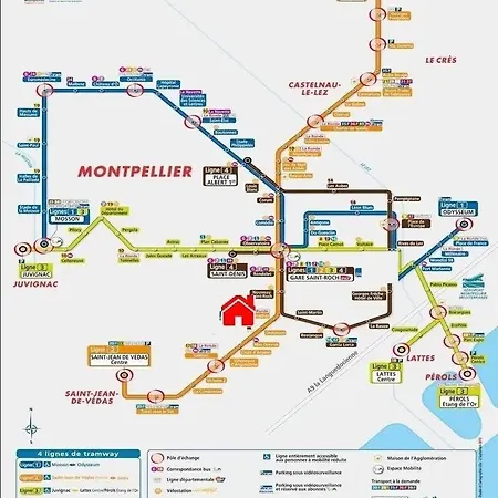 23 M2, Proche Centre, Calme, Wifi, Pk Appartement Montpellier